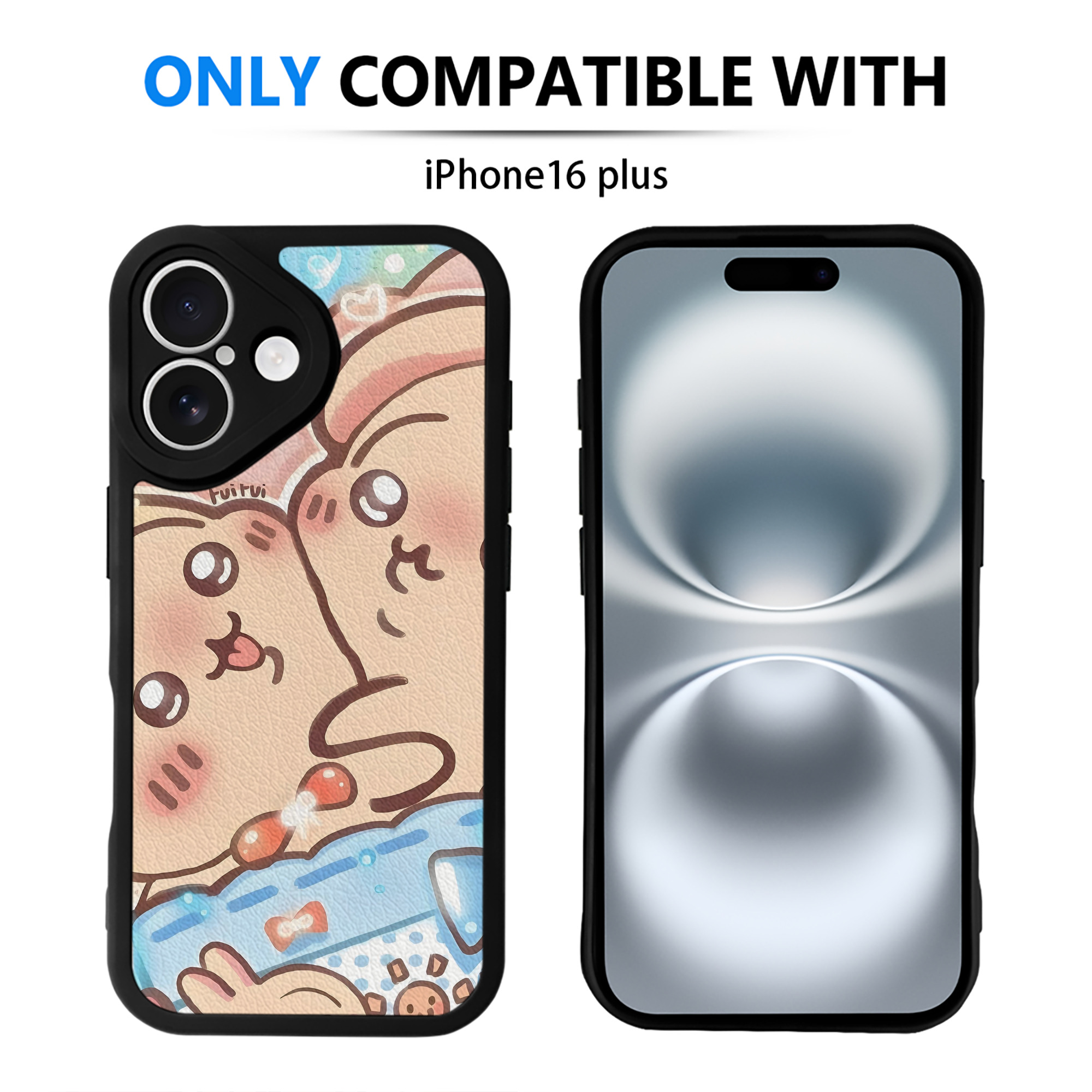 （画像用） ちいかわ Chii-kawa 【iPhone 16シリーズ対応】シリコンスマホケース（レザー調） 材質：シリコン